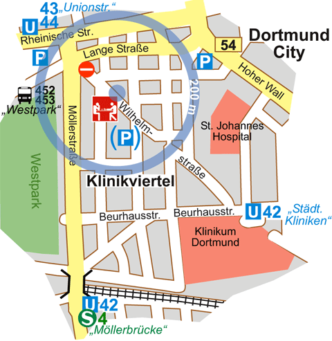 Lageplan Dortmund-Klinikviertel